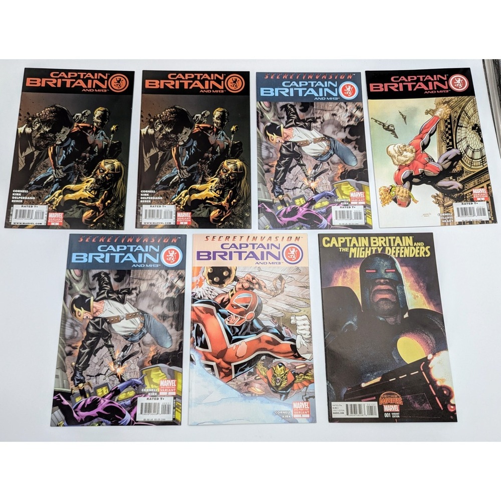Captain Britain & MI13 #6 (2008) Marvel Zombies Variant Lot of 7 Books Marvel VF